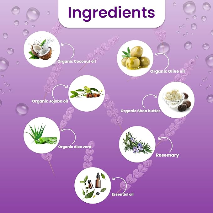 Vegan Body Wash with non toxic, Organic Ingredients | Made in USA |Great for Delicate Skin | Paraben free, gluten free, sulfate free| Moisturizing with organic Aloe & Shea Butter (Lavender)