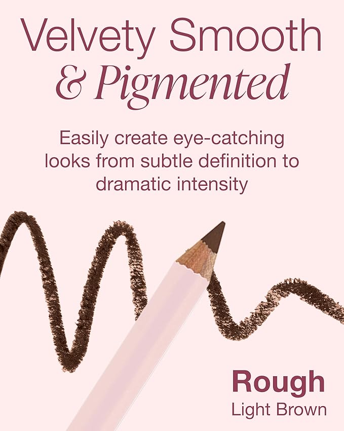Mineral Fusion Eye Pencil (Light Brown - Rough) - Eyeliner with Soothing Chamomile, Meadowfoam & Vitamin E - Smooth & Long Lasting, Hypoallergenic, Non-Irritating Eye Makeup