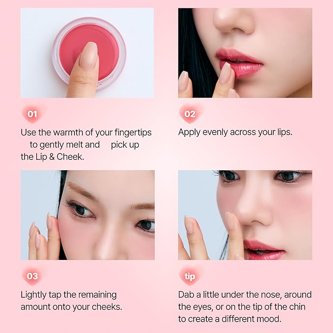 titto Lip & Cheek Dual Pot Blendable & Buildable | Multi-Use Tinted Balm & Blush for Cheeks, Rich Buttery Texture, Long-Lasting, Natural Dewy Finish, Vegan, K Beauty (#03 Super Magnetic/Nudy Fetish)