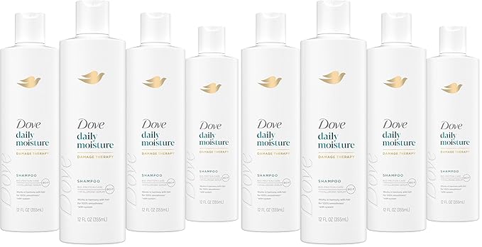 Dove Nutritive Solutions Moisturizing Shampoo for Dry Hair Daily Moisture with Pro-Moisture Complex for Manageable and Smooth Hair 12 oz,(Pack of 8)