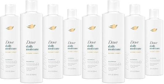 Dove Nutritive Solutions Moisturizing Shampoo for Dry Hair Daily Moisture with Pro-Moisture Complex for Manageable and Smooth Hair 12 oz,(Pack of 8)