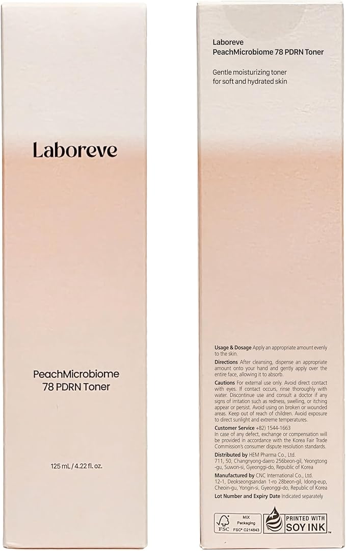 PeachMicrobiome 78 PDRN Peach Toner Milky Toner with 78% Biome for Radiance Skin Barrier Soothing Care Rebalancing Skin Vegan PDRN & Niacinamide & Panthenol Korean Skin Care(4.22 fl. oz)