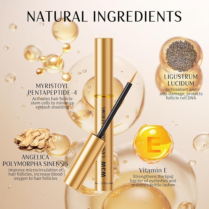 Eyelash serum - Eyelash Growth Serum with Advanced Formula to Boost Longer, Thicker Fuller Looking Lashes Nourishing Lash Serum For Eyelash Growth Vegan & Cruelty-Free for Sensitive Eyes 4ml