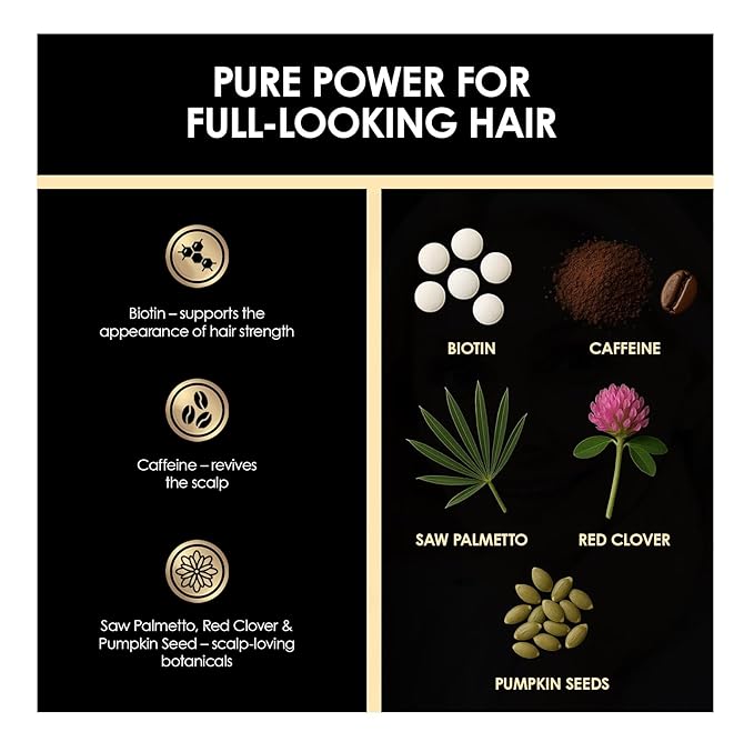 ThickTails Hair Growth Shampoo and Conditioner Set for Women, Biotin Caffeine Saw Palmetto, Sulfate Free Thickening Shampoo & Conditioner for Thinning Hair, Fuller Looking Volume & Stronger Feeling