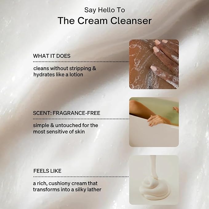 Loved01 Gentle Cream Cleanser for Face & Body, John Legend Skincare, Daily Hydrating Wash with Rosehip Oil & Green Tea, Fragrance-Free, For Sensitive Skin, Vegan & Cruelty-Free, 2-Pack, 6 oz each