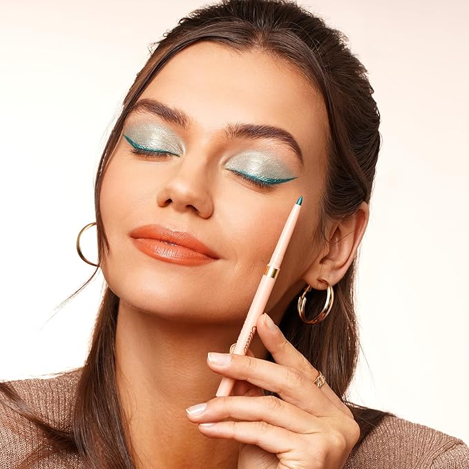 Oulac Teal Eyeliner Pencil, Waterproof Retractable Eye Liner Pen, Long Lasting Smudge Resistant, Vegan & Cruelty-Free, 17 Lagoon