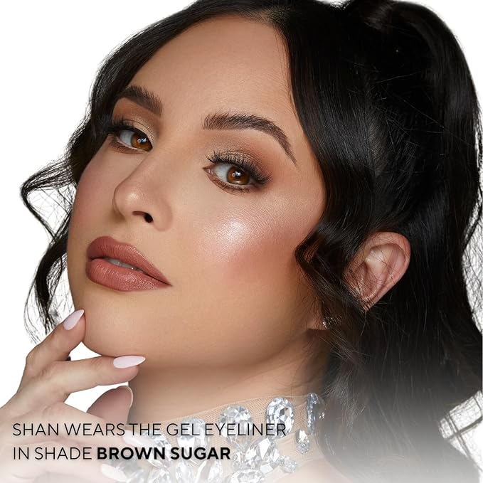 Shades By Shan The Gel Eyeliner, Long-Lasting Smudge-Proof Formula, Vegan, Brown Sugar
