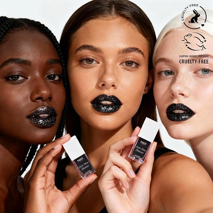 Hydrating Lip Gloss with High Shine,Nourishing Gloss for Reducing Lip Lines, Glitter Lip Makeup for Smooth Juicy Lips, Non Sticky, Blackberry Scent, Vegan & Cruelty-free, Midnight Black