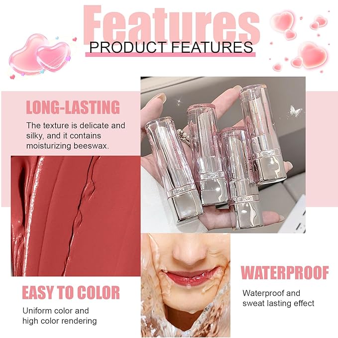 Honey Tinted Lip Stain Lip Gloss, Sheer Hydrating Lip Balm, Moisturizing Lip Color for All Skin Tones, Nourishing Lipstick with a Hint of Natural Black Cherry Tint (A03)