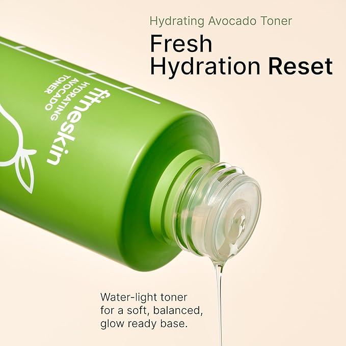 Hydrating Avocado Toner, 5.1 Fl Oz (150ml) –62% Plant-Based Avocado Extract + Hyaluronic Acid – Alcohol-Free, Fragrance-Free, Vegan, Dermatologist-Tested, Korean Skincare