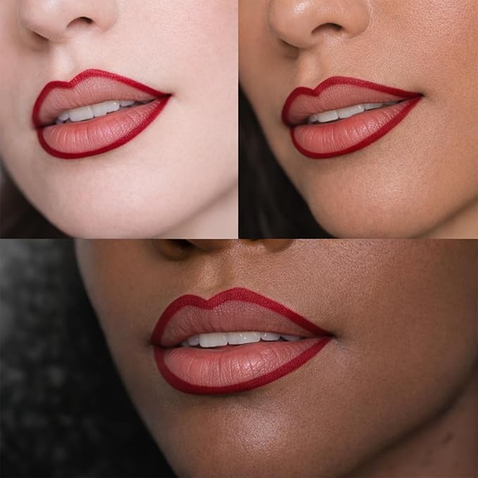 Mynena Red Rose Creamy Matte Waterproof Lip Liner | Long Lasting Transfer-Proof | Sharpenable | Blendable Pencil for Defined Lips