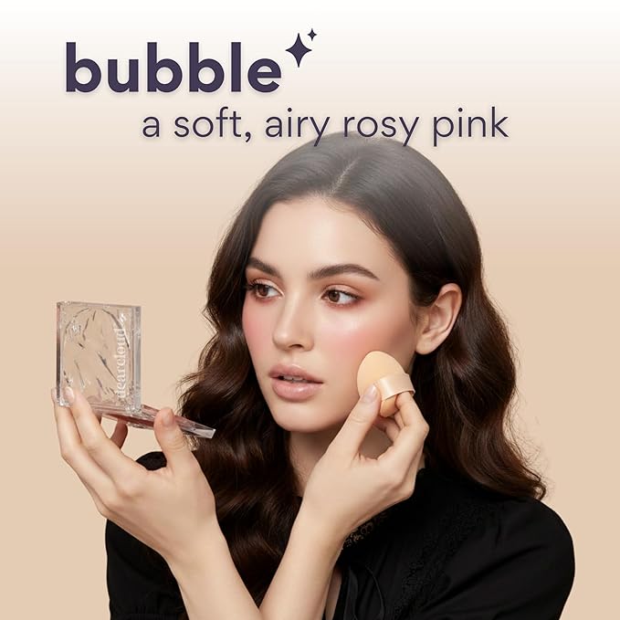 dearcloud Dewy Hydration Watercolor Blush Duo – Bubble – liquid blush for cheeks with niacinamide and aloe vera – Korean beauty makeup (.35 oz)