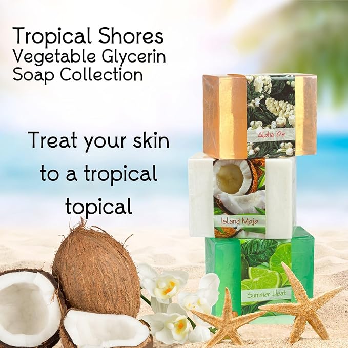 Glycerin Bar Soap Set of 3#10 - Natural, Vegan-Friendly, Hypoallergenic - Moisturizing and Hydrating with 100% Vegetable Glycerin - Sulfate-Free, Paraben-Free, Chemical-Free - 4.5 oz Each