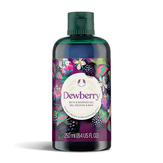 The Body Shop Dewberry Bath & Shower Gel | Gentle Lathering Body Wash with Fruity Scent | Vegan, for All Skin Types, 250 ml / 8.4 fl oz