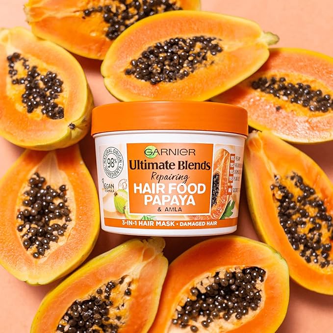 Garnier Ultimate Blends Hair Food Papaya 3-in-1 Damaged Hair Mask Treatment 390ml