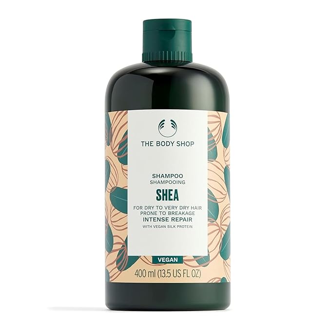 Body Shop Shea Intense Repair Shampoo, 400 ML - For Dry To Very Dry Hair Prone To Breakage | Vegan