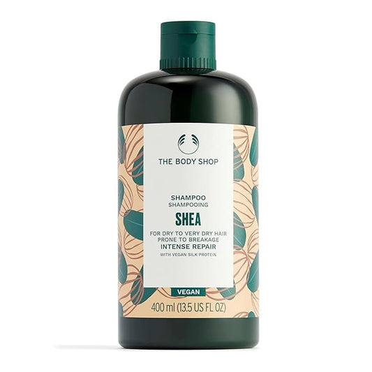 Body Shop Shea Intense Repair Shampoo, 400 ML - For Dry To Very Dry Hair Prone To Breakage | Vegan
