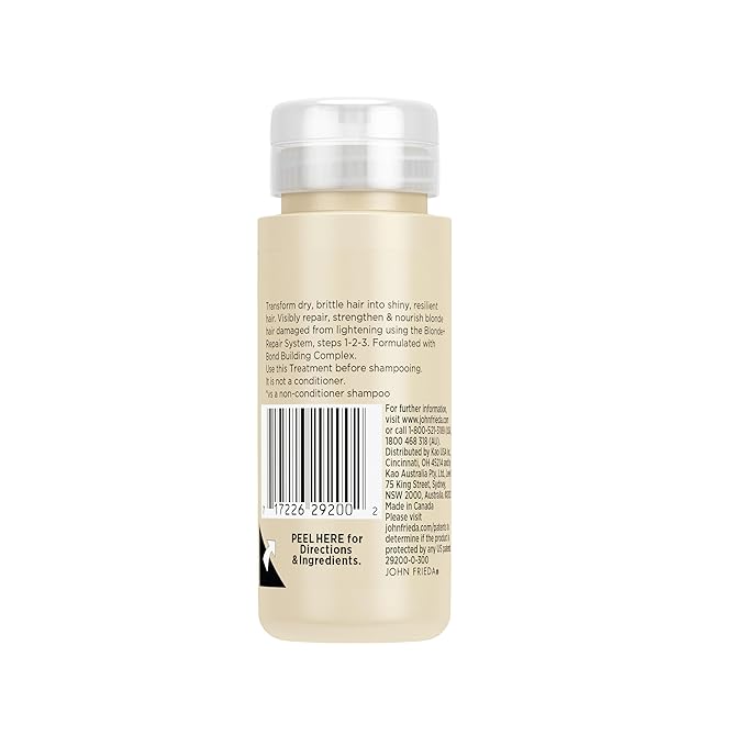 John Frieda Blonde+ Hair Repair Pre Shampoo, Treatment for Damaged Hair, 3.3 Oz
