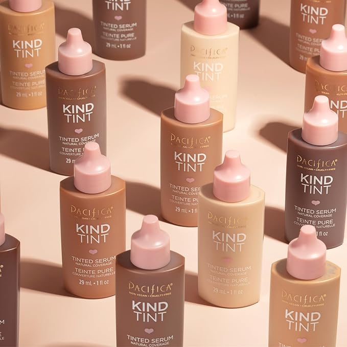 Pacifica Tinted Moisturizer – Kind Tint Serum, Lightweight Hydrating Foundation with Vegan Collagen & Hyaluronic Acid for Dewy Glow, Buildable Coverage, Vegan, 1 fl oz (Shade 08)