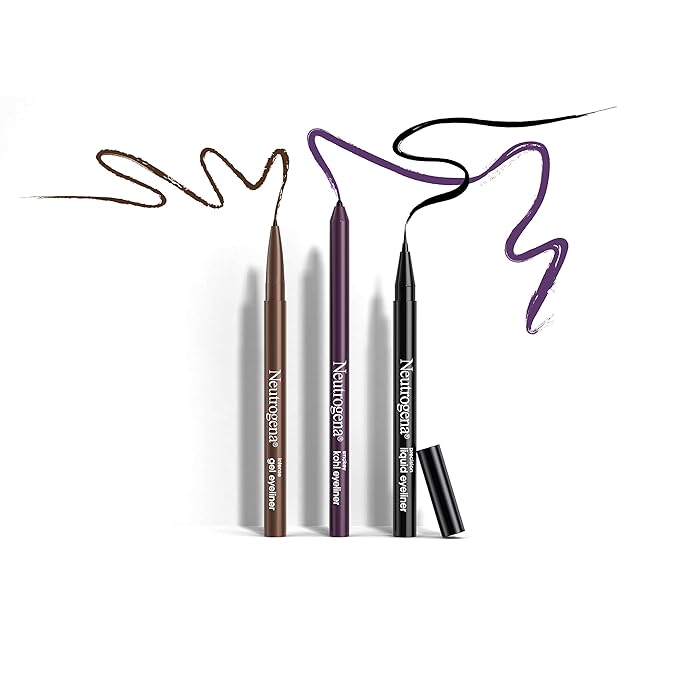 Neutrogena Precision Liquid Eyeliner with Honey & Coconut, Hypoallergenic, Smudge- & Water-Resistant Eyeliner Makeup for Precise Application, Jet Black, 0.013 fl. oz (Pack of 2)