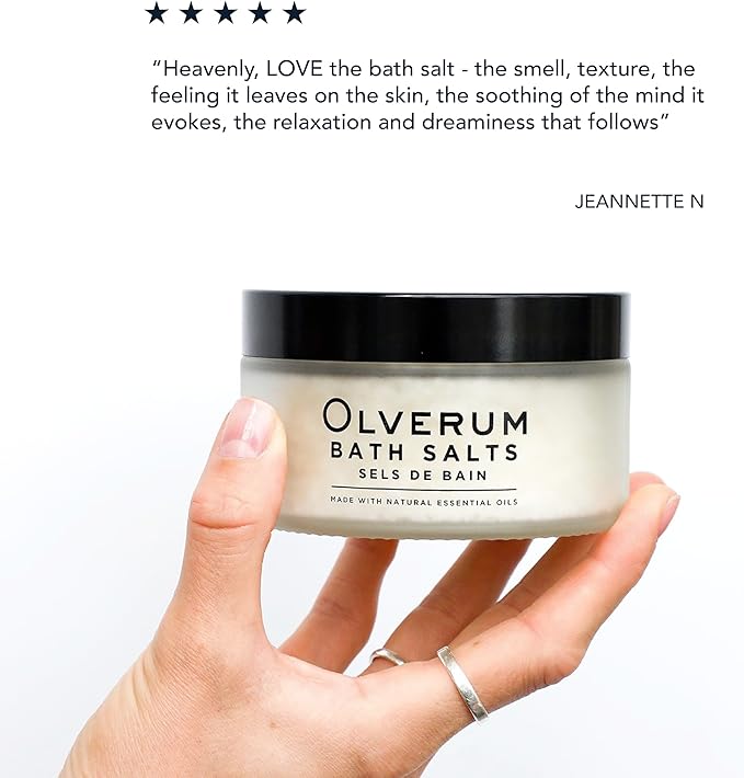 OLVERUM - Natural Bath Salts | Clean Beauty Mineral Soak with Dead Sea Salt, Vegan, Cruelty-Free (7.1 oz)
