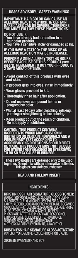 Kristin Ess Hair Gloss in Black Iris True Black - 4 Wk Semi Permanent Hair Color for Women - Black Hair Color Depositing Conditioner & Toner for Vibrant Color + Shine - Hair Dye Glaze - Vegan