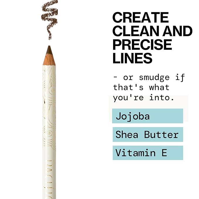 Pacifica Waterproof Eyeliner Pencil – Fringe Brown Liner Longwear, Smudge-Proof, Eye Liner Eye Makeup Vegan & Cruelty-Free Ophthalmologist Tested