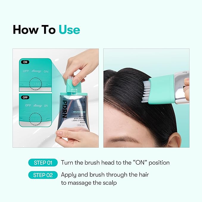 VT COSMETICS PDRN Reedle Shot Brush Hair Serum, Cooling & Refreshing Scalp Care with Vegan PDRN, Caffeine & Spicule Complex, Lightweight & Non-Greasy Daily Scalp Solution, 3.38 fl oz / 100 mL