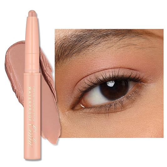 Oulac Nude Rose Eyeshadow Stick – Twist-Up Creamy Crayon, Waterproof & Blendable, Vegan & Cruelty-Free, 1.25g, WM03 Rose Dawn