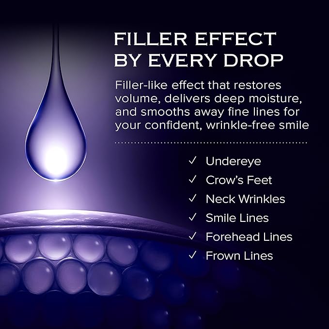 Volume Up Time Block Serum | Anti-Aging 5% Volufiline + 40% Beta Glucan | Plumps Wrinkles by Stimulating Fat Cell Production | Undereye, Forehead, Frown Lines&Neck Wrinkles | 30ml / 2pcs