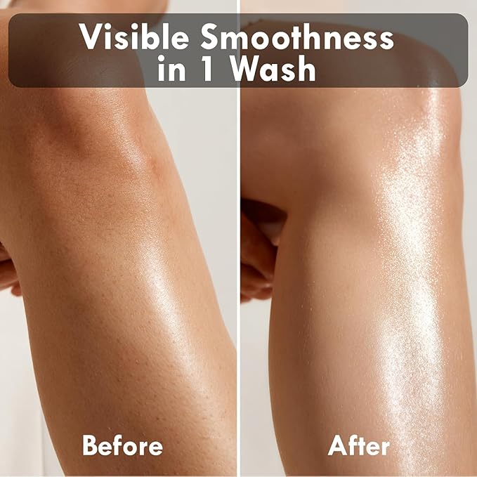 Korean Red Bean Body Wash - Hydrating Exfoliating Shower Gel with Peptides & Hyaluronic Acid for Smooth Sensitive Skin Women & Men - Vegan & Cruelty-Free - 8.45 fl oz