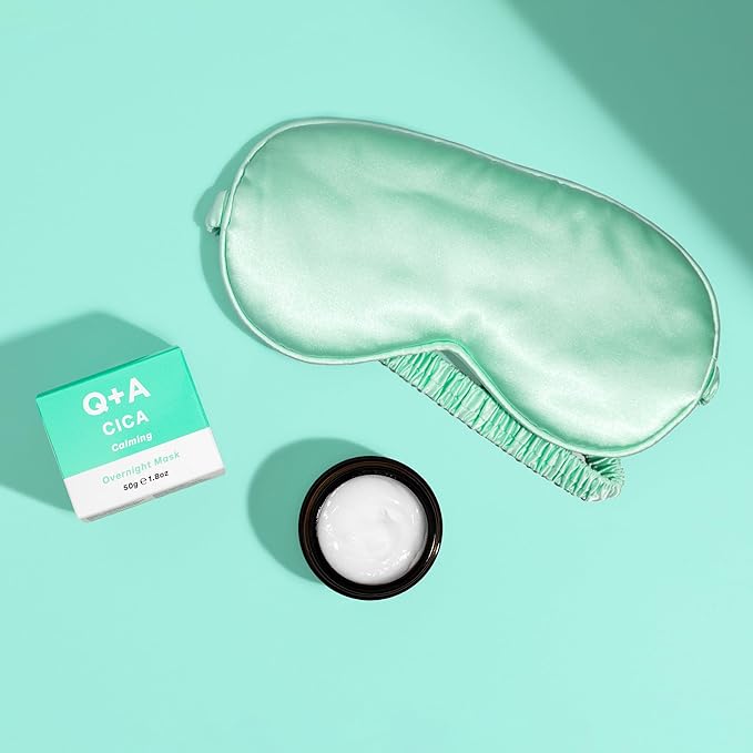 Q+A Cica Overnight Face Mask (50g), Calming, Hydrating and Barrier-Strengthening Face Care, Sleeping Mask for Sensitive, Stressed and Dry Skin, With Centella Asiatica, Vegan Skincare