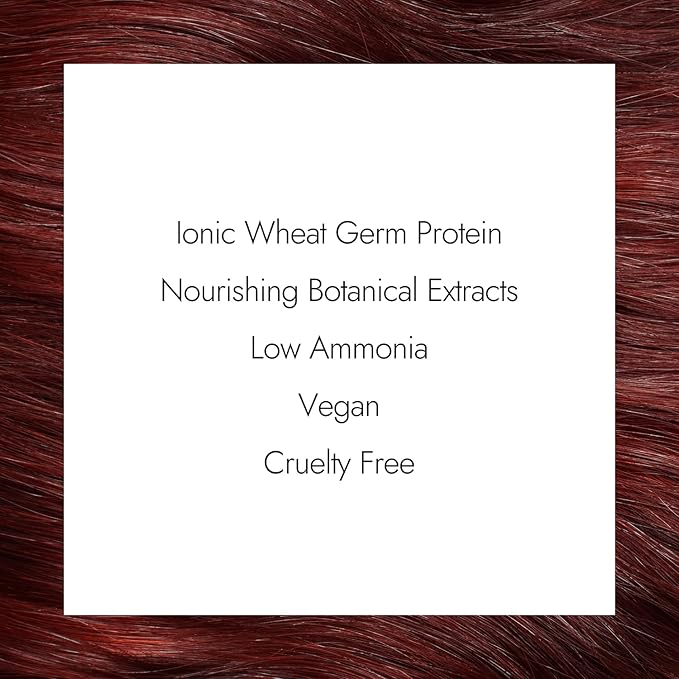 Ion Permanent Creme Color Hair 5RV Light Burgundy Brown, Vegan, Cruelty Free, PPD Free, 100% Gray Coverage, Long Lasting, Fade Resistant Color, 2.05 oz