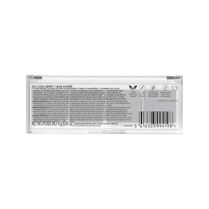 COVERGIRL Clean Fresh Color Clean Eyeshadow Cool Berry