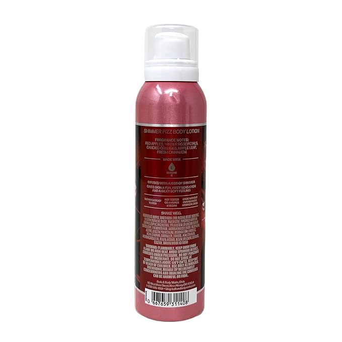 Bath & Body Works Winter Candy Apple Shimmer Fizz Body Lotion with a Natural Oats Sample Soap
