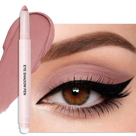 Erinde Rose Mauve Eyeshadow Stick, Waterproof Nude Matte Eye Shadow Sticks, Cream Eye Shadow Pencil Crayon, Buildable & Blendable Long-Lasting Eyeshadow for Older Women, Vegan & Cruelty-Free, B06