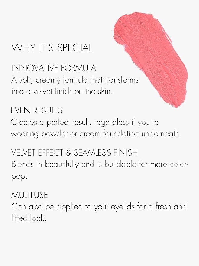 SWEED - Air Blush Cream | High Pigmented, Velvet Finish | Vegan, Cruelty-Free, Clean Beauty (Lucky, 0.17 oz | 5 g)