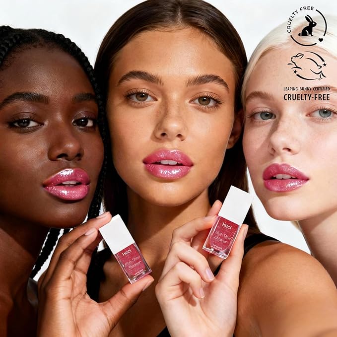 Lip Gloss, Nourishing and Hydrating with High-Shine Glimmer Finish & Sheer Wash Of Color, Vegan & Cruelty-free, 0.21 fl oz (Fuchsia)