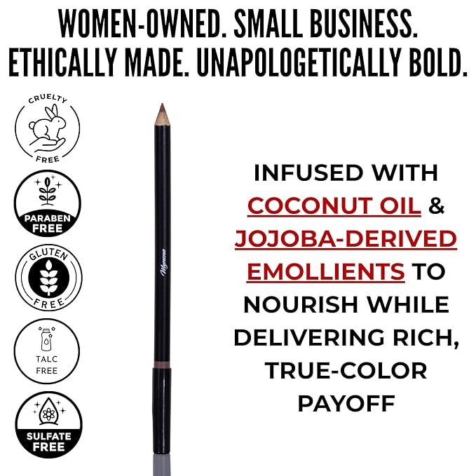 Mynena Nude Creamy Matte Waterproof Lip Liner | Long Lasting Transfer-Proof | Sharpenable | Blendable Pencil for Defined Lips