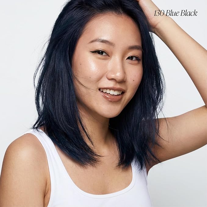 Adore Semi Permanent Hair Color (130 Blue Black) | Vegan & Cruelty-Free Black Hair Dye | No Ammonia, No Peroxide, No Alcohol | 4 Fl Oz