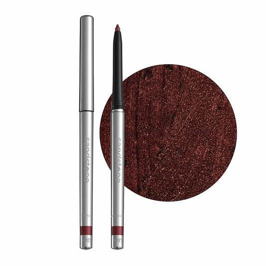 Sandstone Scandinavia Hypoallergenic Waterproof Metallic Eyeliner Pencil – Red – Fragrance-Free, Vegan – Smudge-Proof Eye Liner for Sensitive Eyes