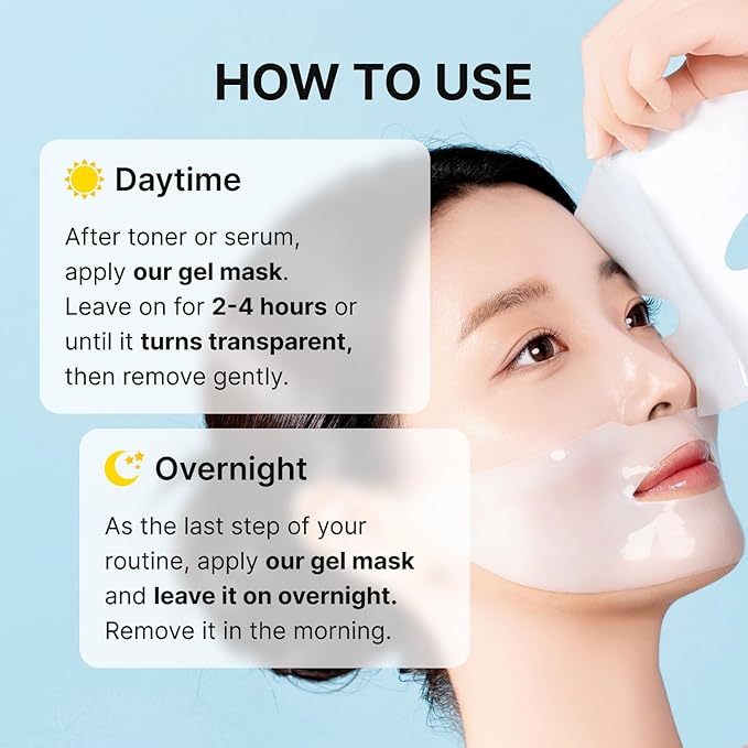 Vegan Collagen Deep Boosting Mask, Hydrating Overnight Face Mask, Pore Minimizing, Elasticity, Firming, Sleeping Hydrogel Mask for glass skin, Korean Skincare (1.41oz x 1ea)