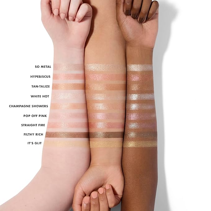 e.l.f. Fine As Fleck Glitter Eyeshadow, Long-Lasting Sheer Eye Makeup With A Shimmer Finish, Smooth Formula, Vegan & Cruelty-Free, Champagne Showers