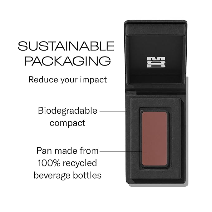 MOB Beauty Cream Clay Eyeshadow M158 – Cocoa | Skincare-Infused, Vegan, Cruelty-Free, Blendable Cream-to-Velvet Finish, Buildable Pigment, Clean Eyeshadow in Sustainable, Biodegradable Compact