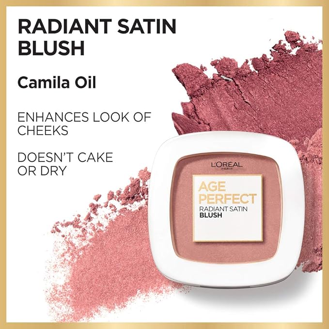 L’Oréal Paris Age Perfect Radiant Satin Blush with Camellia Oil, Berry