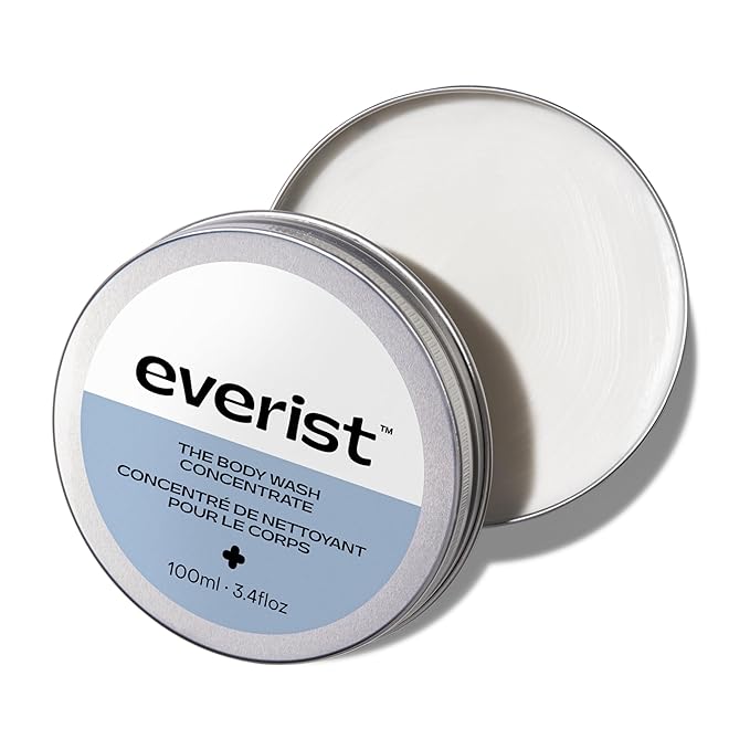 Everist Body Wash Concentrate – Waterless Hydrating Cream Cleanser with Aloe Vera & Glycerin – Skin-Soothing, Plant-Based, Vegan – 3.4 fl oz TIN