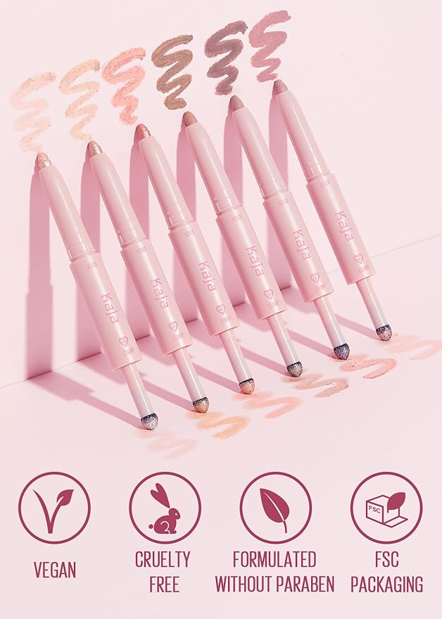 Kaja Eyeshadow - Wink Dazzle 02 Champagne Sequin (Shimmer) | Glitter, Smudge Proof, Creamy Formula, Vegan, Cruelty-Free, Creamy, Blendable, High Pigmentation Shimmer Stick, Long Lasting, Waterproof