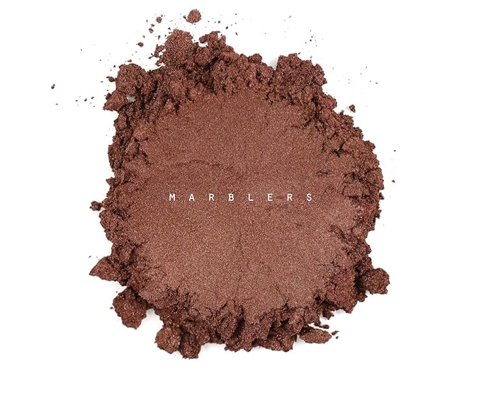 MARBLERS Fine Natural Mica Powder [Mahogany] 0.11oz (3g) | Highly Pigmented | Non-Toxic, Vegan, Cruelty-Free | Eyeshadow, Body Butter, Nail Polish, Nail Art | Party, Body, Face Makeup