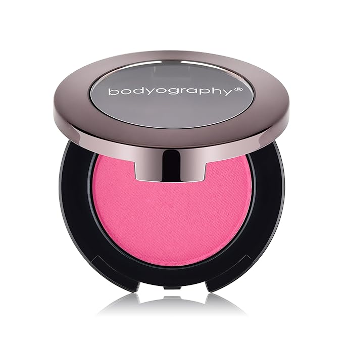 Bodyography Pressed Blush | Silky, Buildable Powder Formula for Cheeks | Rich Pigment with Long-Wearing Finish | Paraben, Gluten, Talc, Fragrance, Cruelty-Free & Vegan | After Glow - Baby Pink