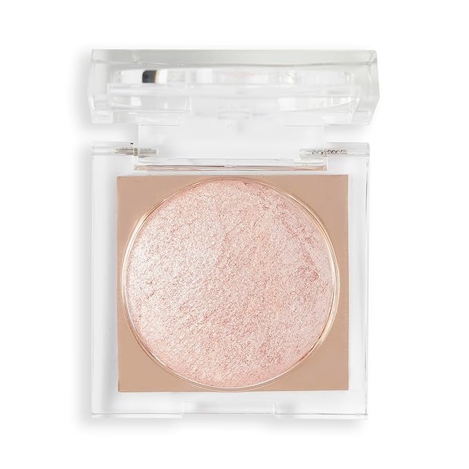 Revolution Beauty London Beam Bright Highlighter, All Over Face Glow, Powder To Liquid Formula, 5 Different Shades, Rose Lustre